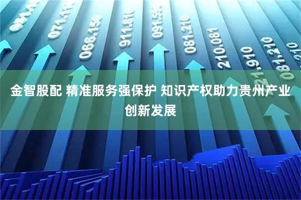 金智股配 精准服务强保护 知识产权助力贵州产业创新发展